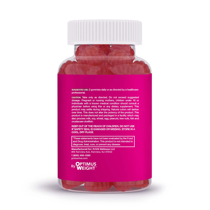 Optimus VITAMINAS PARA EL CABELLO Gomitas, 5000 mcg de Biotina – Sabor Cereza: Con Vitaminas A, C, D, E, B6 y B12, con Zinc, Yodo, para un Cabello Hermoso + Grueso, Fuerte y Saludable - Hombres y Mujeres