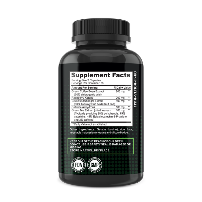 Optimus Fat Burner 5 Powerful Ingredients – Fat Burner – Controls Appetite – w Green Coffee Bean, Green Tea Garcinia Cambodia, Raspberry Ketones - 100% Natural – For Women & Men – Made in USA – 60 Capsules