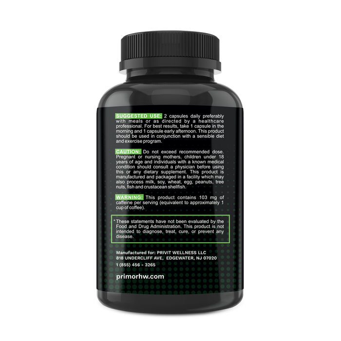 Optimus Fat Burner 5 Powerful Ingredients – Fat Burner – Controls Appetite – w Green Coffee Bean, Green Tea Garcinia Cambodia, Raspberry Ketones - 100% Natural – For Women & Men – Made in USA – 60 Capsules