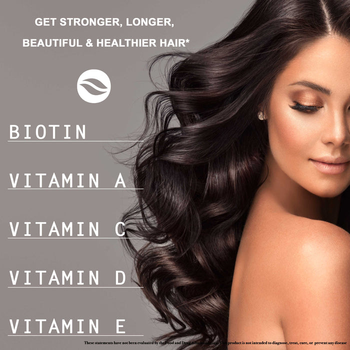Optimus VITAMINAS PARA EL CABELLO Gomitas, 5000 mcg de Biotina – Sabor Cereza: Con Vitaminas A, C, D, E, B6 y B12, con Zinc, Yodo, para un Cabello Hermoso + Grueso, Fuerte y Saludable - Hombres y Mujeres