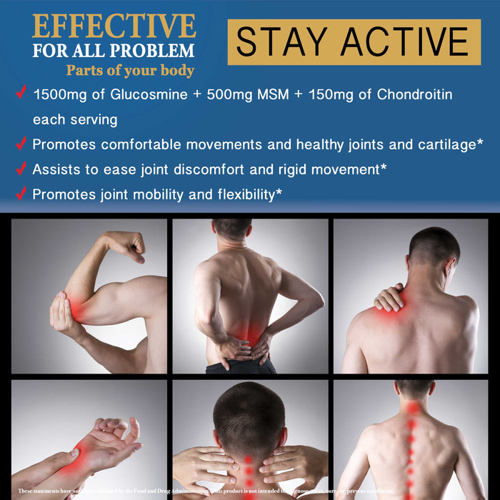 Optimus JOINT SUPPORT Premium, Bioperin & Organic Nu-Flow | Glucosamine, MSM, Chondroitin + Turmeric & Boswellia | For Healthy Knees, Back and Joints | Relief and Flexibility