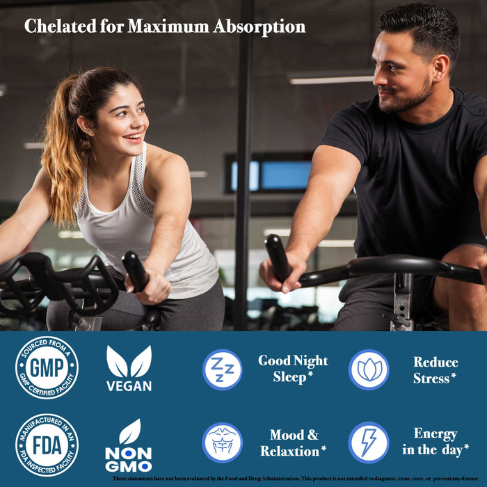 Optimus MAGNESIUM Glycinate (Chelate) – High Absorption – NON-GMO – Vegan | Supports Relaxation, Mood and Sleep | Supports Muscle Relaxation and Stress Management.