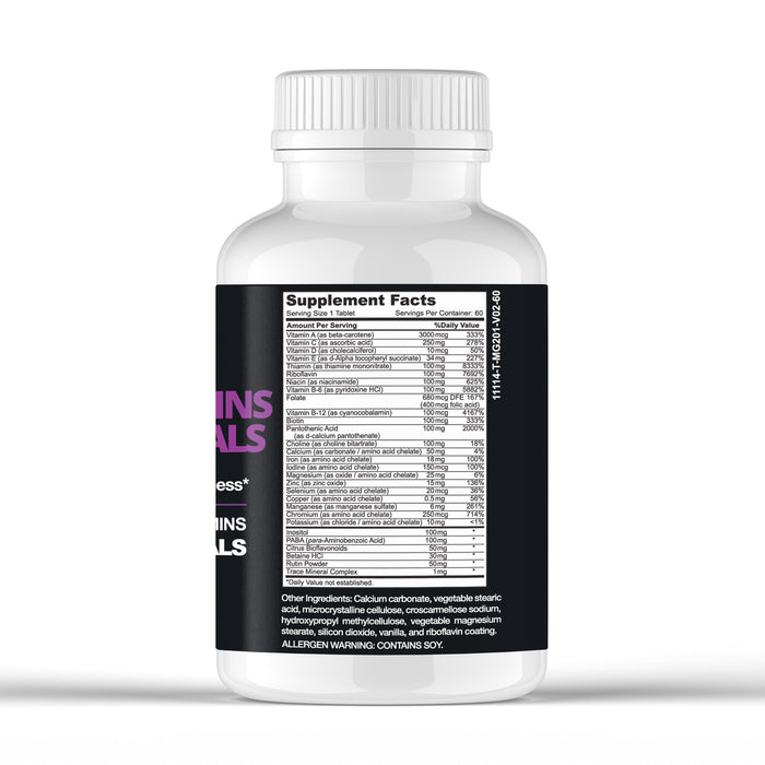 Optimus MULTIVITAMINAS Y MINERALES - 1 al día, repleto de 22 elementos esenciales - Apoyo inmunológico | Metabolismo Energético | Salud ósea | Apoyo cognitivo y más… – Para mujeres y hombres