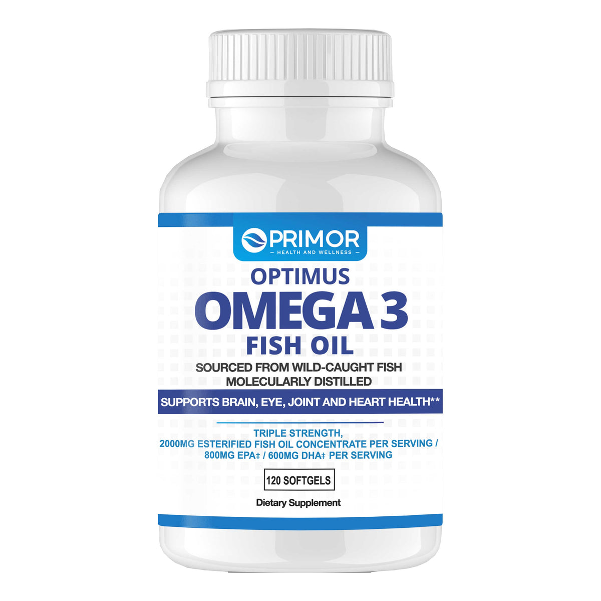 Optimus OMEGA3 Wild Fish Oil Triple Strength 2000 mg EPA/DHA